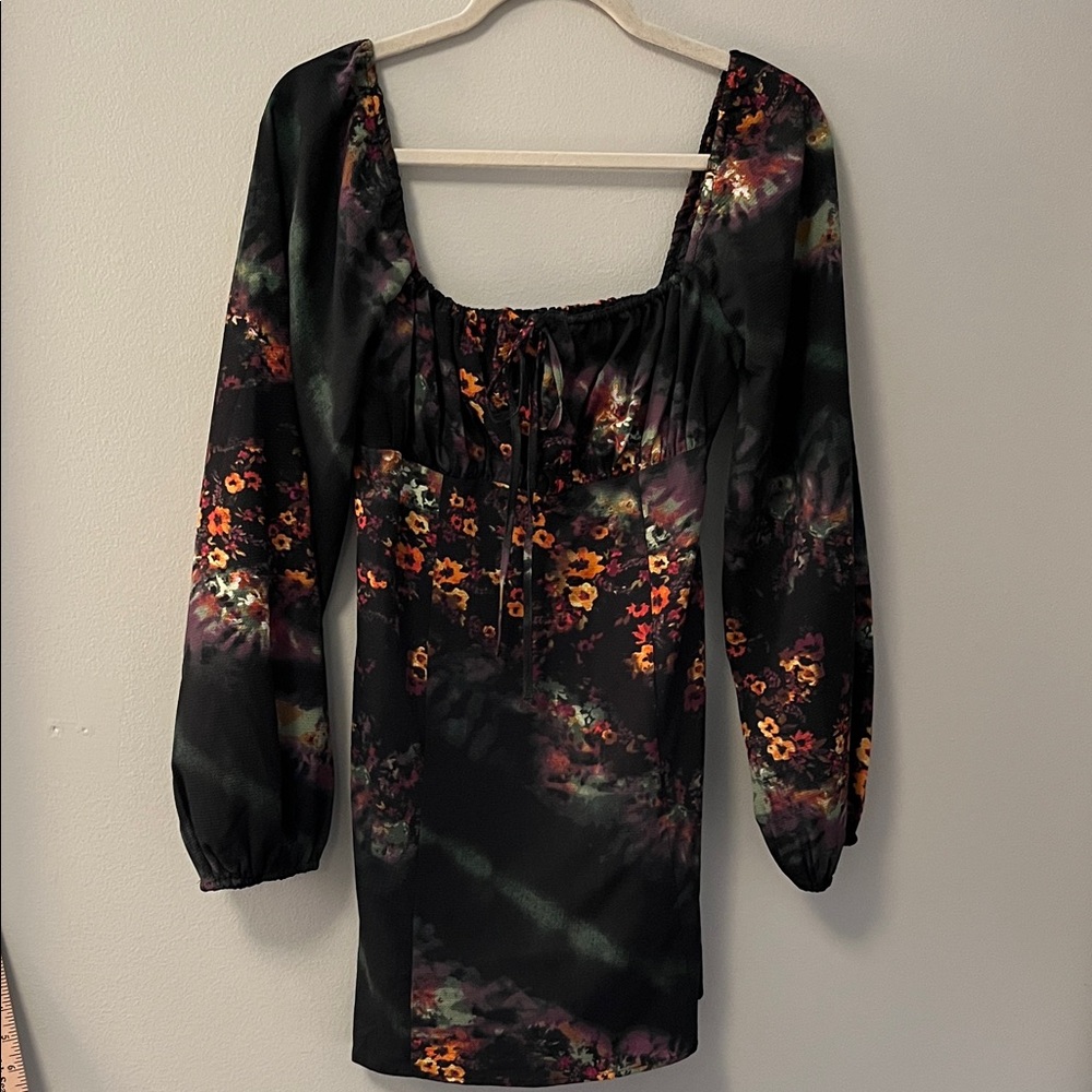Vivienne Black floral  Dress Medium